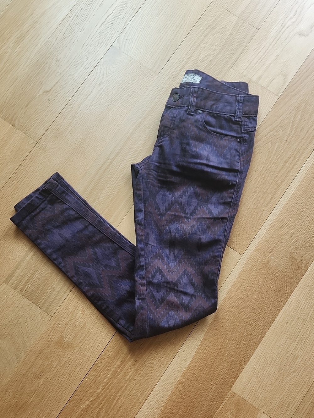 Free People Skinny Aztec Jeans